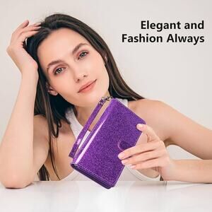 Varikke for Galaxy S24 Wallet Case Detachable with Card Holder Purple